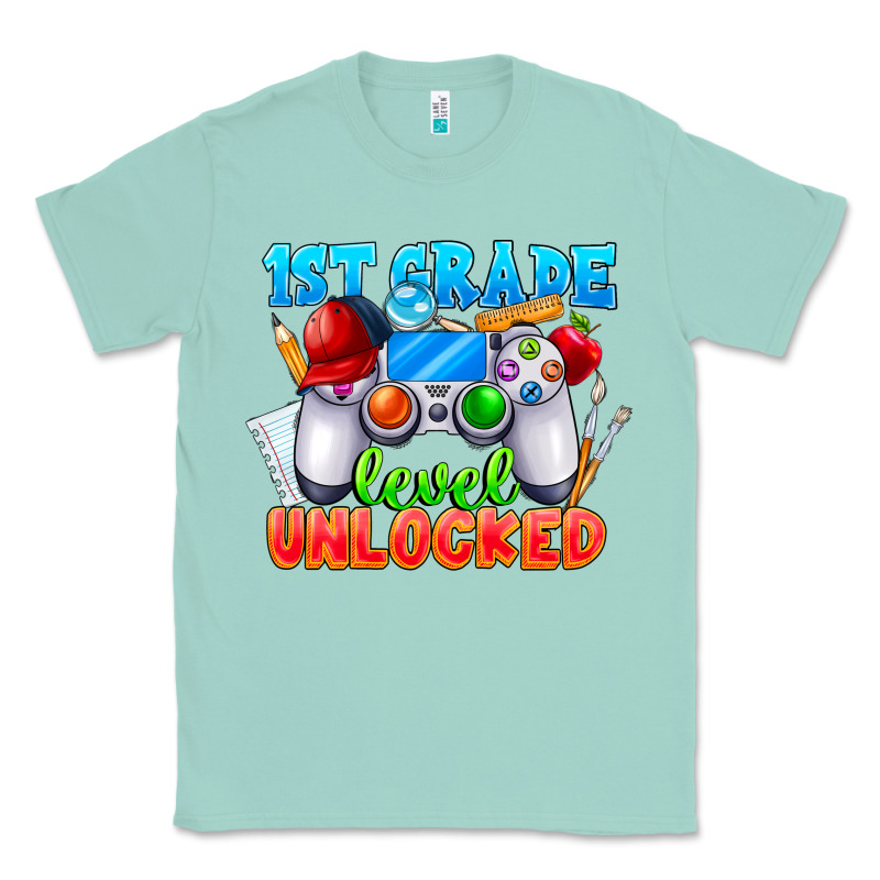 1st Grade Level Unlocked Classic Tee by CowhideDigitalArt | Teevron