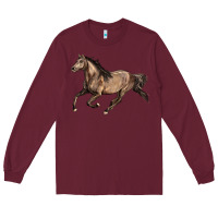 Burgundy Missouri Fox Trotter horse Long Sleeve Tee - LillyAllenDesigns