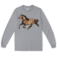 Heather Grey Missouri Fox Trotter horse Long Sleeve Tee - LillyAllenDesigns