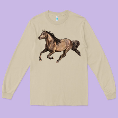 Missouri Fox Trotter Horse Long Sleeve Tee Designed By Lillyallendesigns