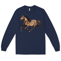 Navy Missouri Fox Trotter horse Long Sleeve Tee - LillyAllenDesigns