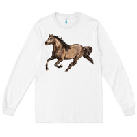 White Missouri Fox Trotter horse Long Sleeve Tee - LillyAllenDesigns