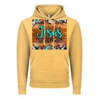 Vintage Mustard jesus loves you Vintage Hoodie - JahusDesignShop