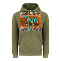 Vintage Olive jesus loves you Vintage Hoodie - JahusDesignShop