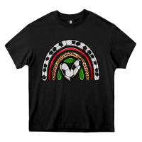 Black soccer rainbow Heavy Core Tee - Zillion Design Studio