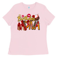 Bubblegum Pink birthday diva Ladies Tee - Zillion Design Studio