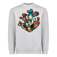 Heather Grey serape cactus Heavyweight Sweatshirt - JahusDesignShop