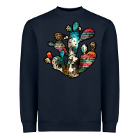 Navy serape cactus Heavyweight Sweatshirt - JahusDesignShop