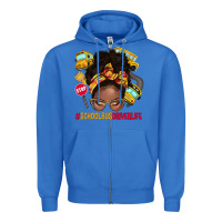 True Royal school bus driver life afro messy bun Zipper Hoodie - NancyCooperArtShop
