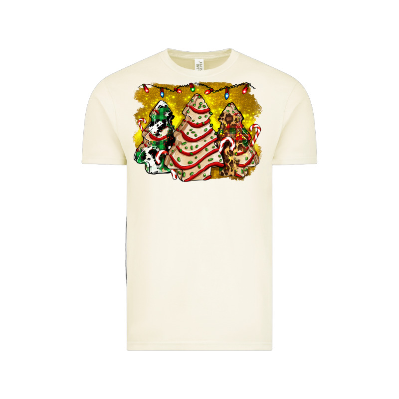 Christmas Tree Cake And Christmas Pattern Ado Vintage Tee by AdoDesignShop | Teevron