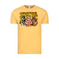 Vintage Mustard christmas tree cake and christmas pattern ado Vintage Tee - AdoDesignShop