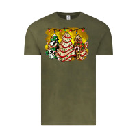 Vintage Olive christmas tree cake and christmas pattern ado Vintage Tee - AdoDesignShop