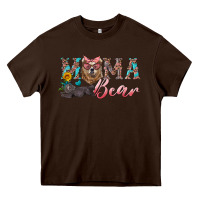 Chocolate Brown mama bear with mama and baby Heavy Core Tee - Artiststas