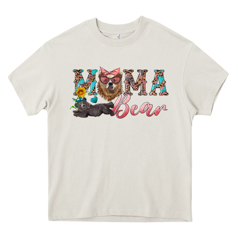 Mama Bear With Mama And Baby Heavy Core Tee by Artiststas | Teevron
