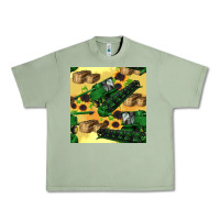 Oil Green harvester seamless pattern Urban Heavy Tee - BundleAndBundleShop