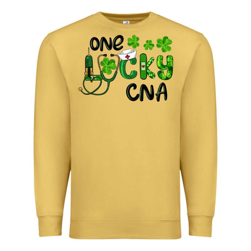 St. Patrick's Day One Lucky Cna Premium Sweatshirt by RanaPortraitStore | Teevron
