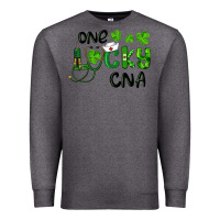 Charcoal Heather St. Patrick's Day One Lucky Cna Premium Sweatshirt - RanaPortraitStore