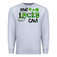 Heather Grey St. Patrick's Day One Lucky Cna Premium Sweatshirt - RanaPortraitStore