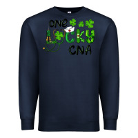 Navy St. Patrick's Day One Lucky Cna Premium Sweatshirt - RanaPortraitStore
