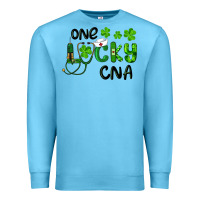 Ocean Blue St. Patrick's Day One Lucky Cna Premium Sweatshirt - RanaPortraitStore
