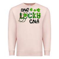 Pale Pink St. Patrick's Day One Lucky Cna Premium Sweatshirt - RanaPortraitStore