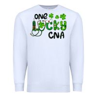 White St. Patrick's Day One Lucky Cna Premium Sweatshirt - RanaPortraitStore