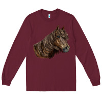 Burgundy missouri horse Long Sleeve Tee - LillyAllenDesigns
