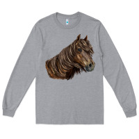 Heather Grey missouri horse Long Sleeve Tee - LillyAllenDesigns
