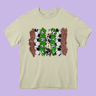 Soccer Brushstroke Heavy Core Tee Designed By Zillion Design Studio