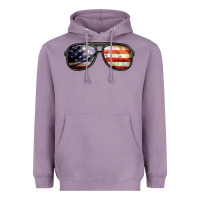 Lavender amerıcan flag glasses Heavyweight Hoodie - BarkalooDesign