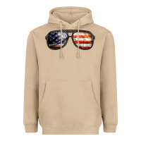 Mushroom amerıcan flag glasses Heavyweight Hoodie - BarkalooDesign