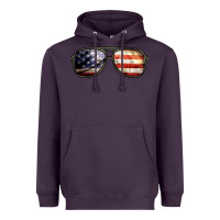Plum amerıcan flag glasses Heavyweight Hoodie - BarkalooDesign