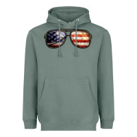 Sage amerıcan flag glasses Heavyweight Hoodie - BarkalooDesign