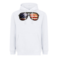 White amerıcan flag glasses Heavyweight Hoodie - BarkalooDesign
