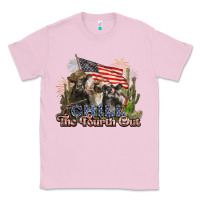 Bubblegum Pink chill the fourth out cows 4th july america Classic Tee - NancyCooperArtShop