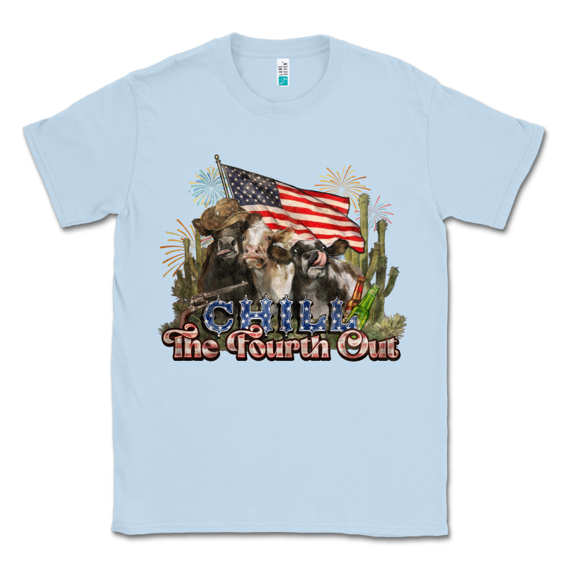 Chill The Fourth Out Cows 4th July America Classic Tee by NancyCooperArtShop | Teevron