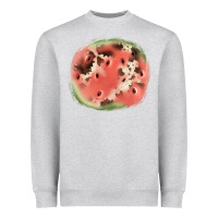 Heather Grey watermelon cowhide patch3 Heavyweight Sweatshirt - JahusDesignShop