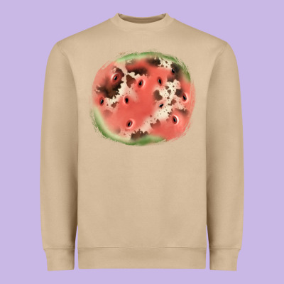 Watermelon Cowhide Patch3 Heavyweight Sweatshirt Designed By Jahusdesignshop
