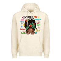 Tofu afro messy bun teach inspire love teacher blessed Premium Hoodie - NancyCooperArtShop