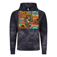 Cloud Black leopard cross sunflower Vintage Hoodie - JahusDesignShop