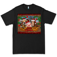 Black merry christmas cow pig and horse Premium Tee - RanaPortraitStore