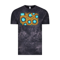 Cloud Black sunflower gemstone background Vintage Tee - JahusDesignShop