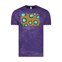 Cloud Purple sunflower gemstone background Vintage Tee - JahusDesignShop