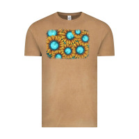 Sunflower Gemstone Background Vintage Tee | Teevron