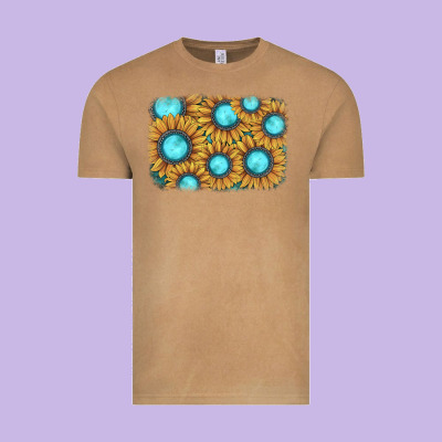 Sunflower Gemstone Background Vintage Tee Designed By Jahusdesignshop
