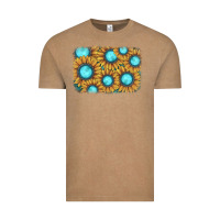 Vintage Coffee sunflower gemstone background Vintage Tee - JahusDesignShop