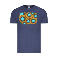 Vintage Denim sunflower gemstone background Vintage Tee - JahusDesignShop