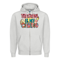 Dove Grey teaching is my cardio Zipper Hoodie - NancyCooperArtShop