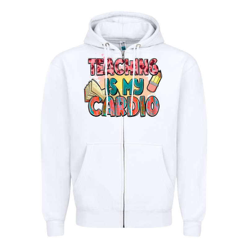 Teaching Is My Cardio Zipper Hoodie by NancyCooperArtShop | Teevron