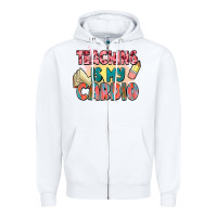 White teaching is my cardio Zipper Hoodie - NancyCooperArtShop